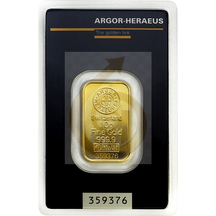 10g Argor Heraeus SA Švýcarsko Investiční zlatý slitek