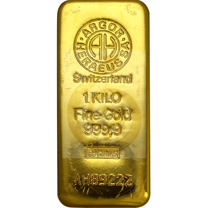 1000g Argor Heraeus SA Švýcarsko Investiční zlatý slitek