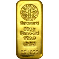 500g Argor Heraeus SA Švýcarsko Investiční zlatý slitek