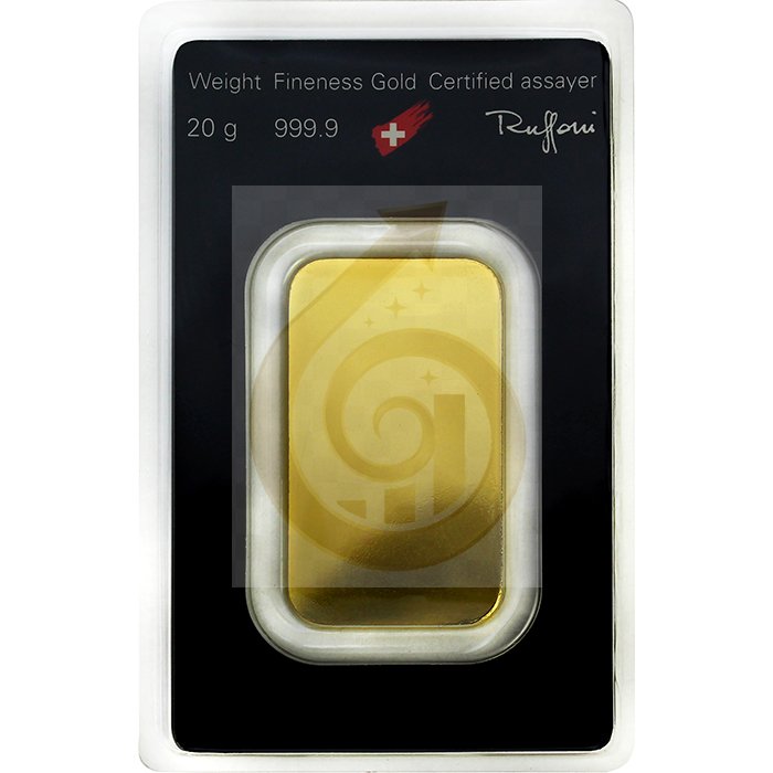 20g Argor Heraeus SA Švýcarsko Investiční zlatý slitek